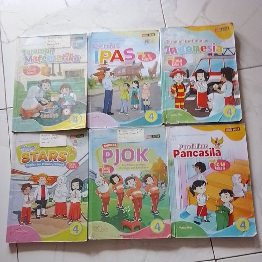 TERAMPIL MATEMATIKA,CERDAS IPAS,B INDONESIA,,THE STARS,PJOK,P PANCASILA, UNTUK SD/MI KELAS 4 KURIKUL