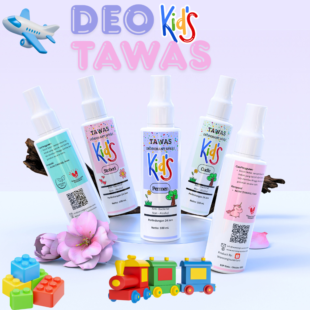 Deodoran Anak Tawas Natural Spray Non Alkohol 100ml