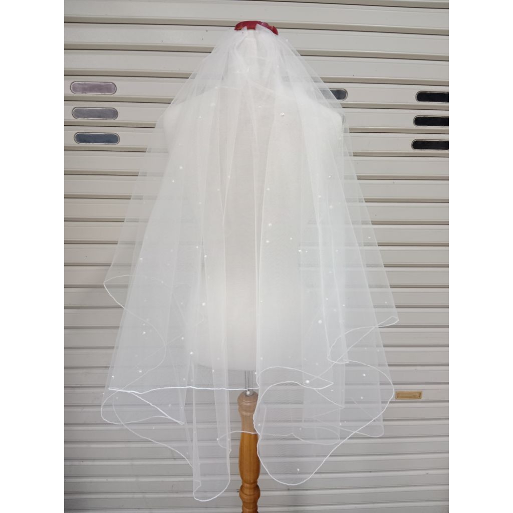 Slayer Pengantin Mutiara / Veil Wedding,/slayer kerudung pengantin/Veil Mutiara/Slayer simple