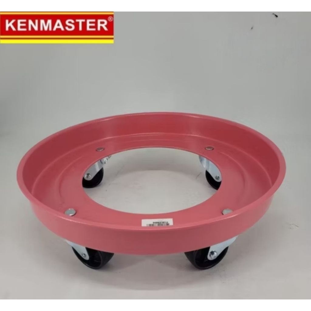KENMASTER Tatakan Tabung Gas Elpiji Besi Bulat Plus Roda 3kg & 12kg - PINK