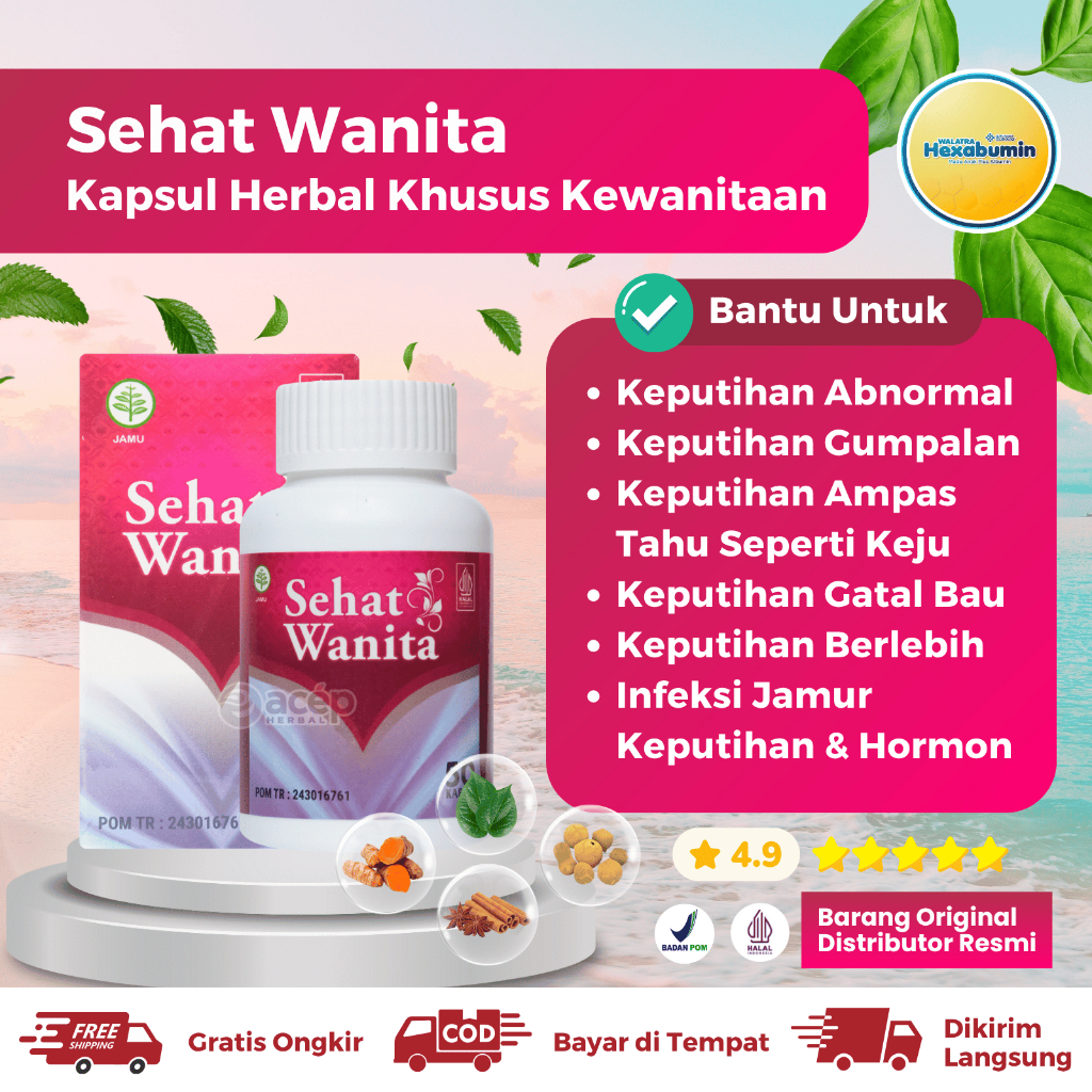 Obat Keputihan Menggumpal - Keputihan Seperti Keju - Bau - Gatal - Bergelambir - Penghilang Keputiha