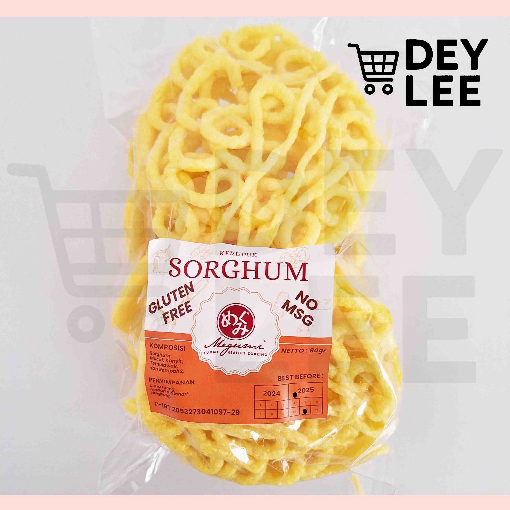 Kerupuk Mie Kuning SORGHUM 80gr Gluten Free No MSG MEGUMI Bandung