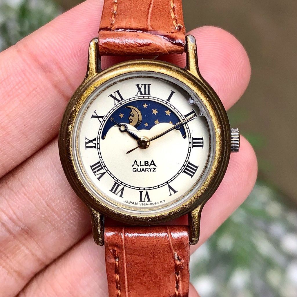 Alba Moonphase Ladies Quartz  V829-0030