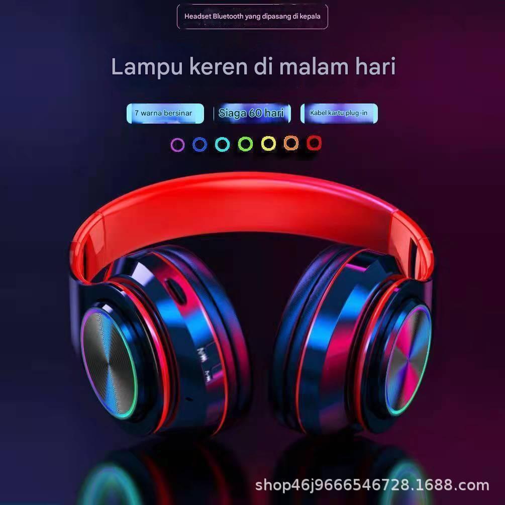 BEST SELLER Headphone Bluetooth B39 LED Gaming wireless Headset bando tanpa kabel KEKINIAN