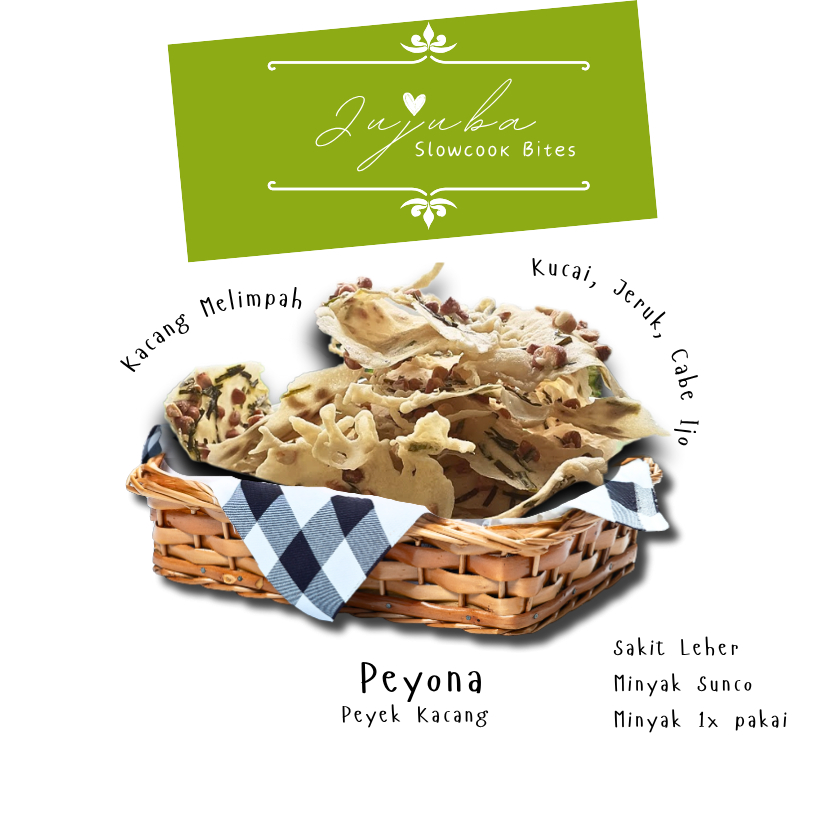 Jujubasnak \ Peyona — Peyek Kacang Kucai — Jeruk — Cabe Ijo  \ SNCK Premium