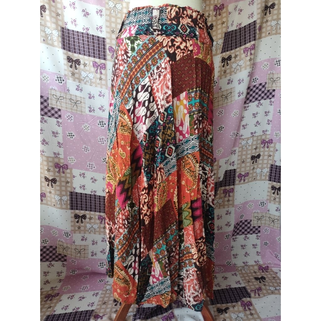 PATCHWORK BATIK SKIRT