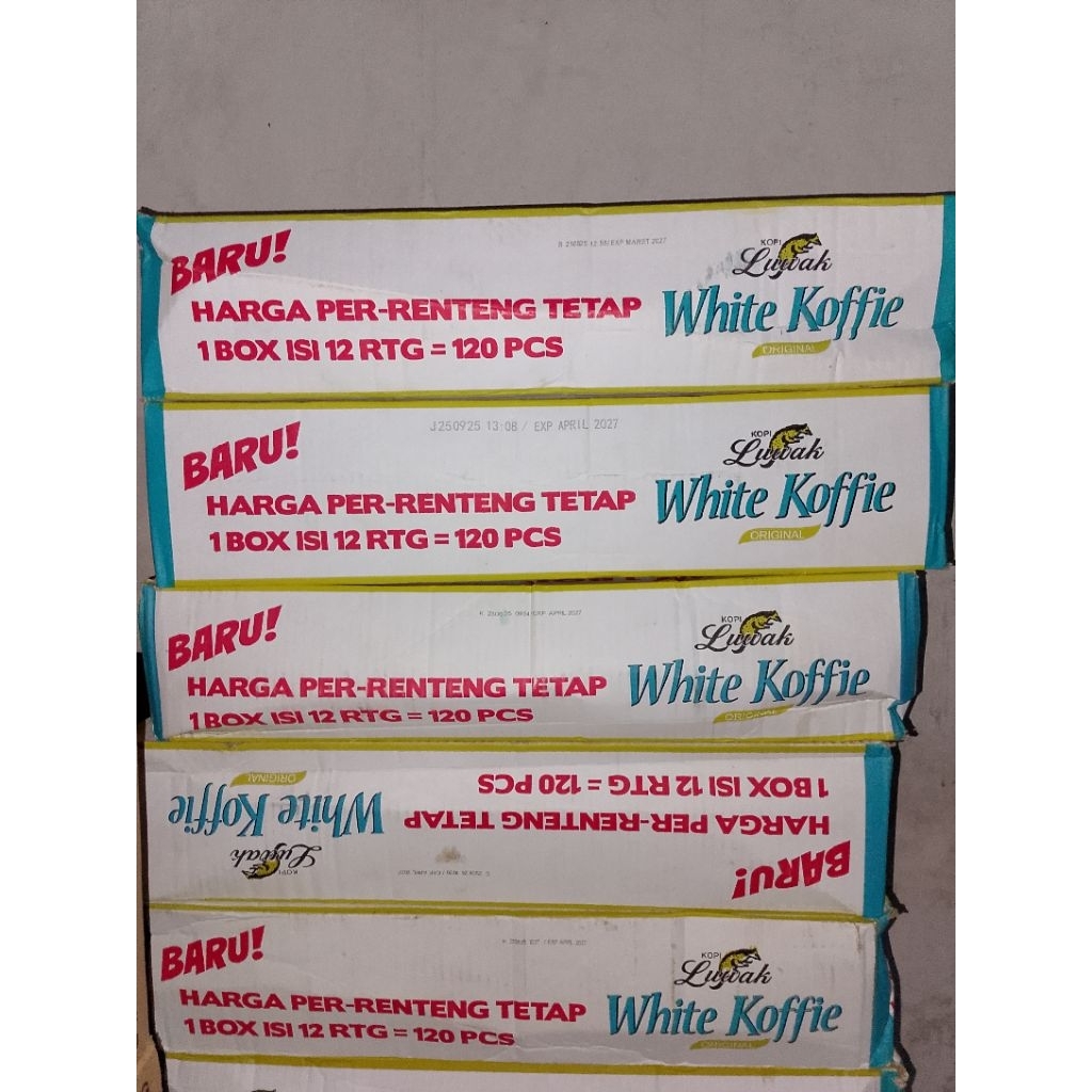 kopi luwak white kopi 1 dus isi 12 renceng