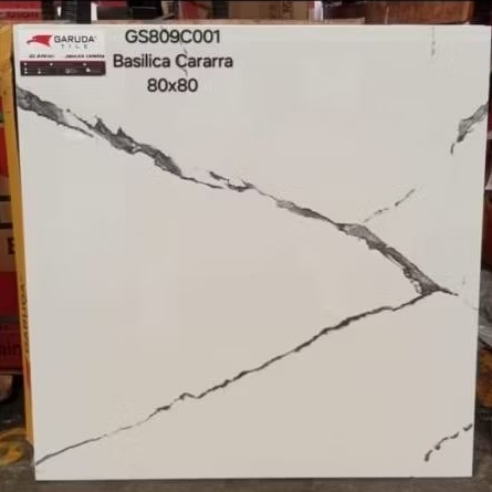 granit lantai/dinding 80x80 Basilica carara glazed polish by garuda