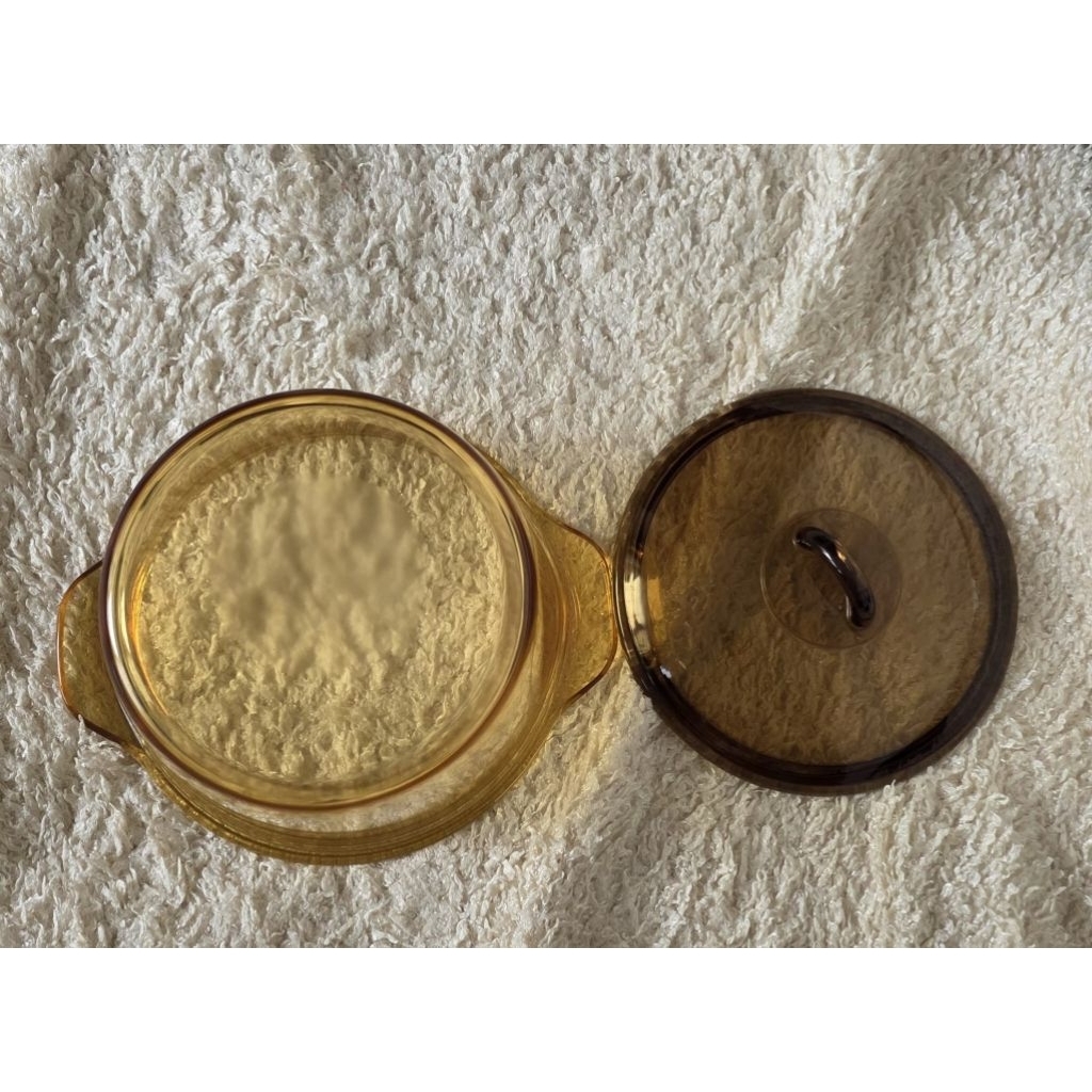 (PRELOVED)Luminarc Vitro Amber Casserole 3Ltr