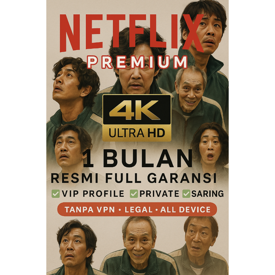 Akun Premium Netflix Bulanan ( 1 Bulan)