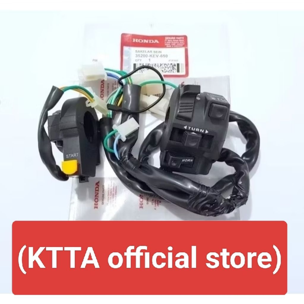 100% ORIGINAL saklar holder assy set kiri kanan Honda kode KEV untuk Supra X, Supra fit old/lama
