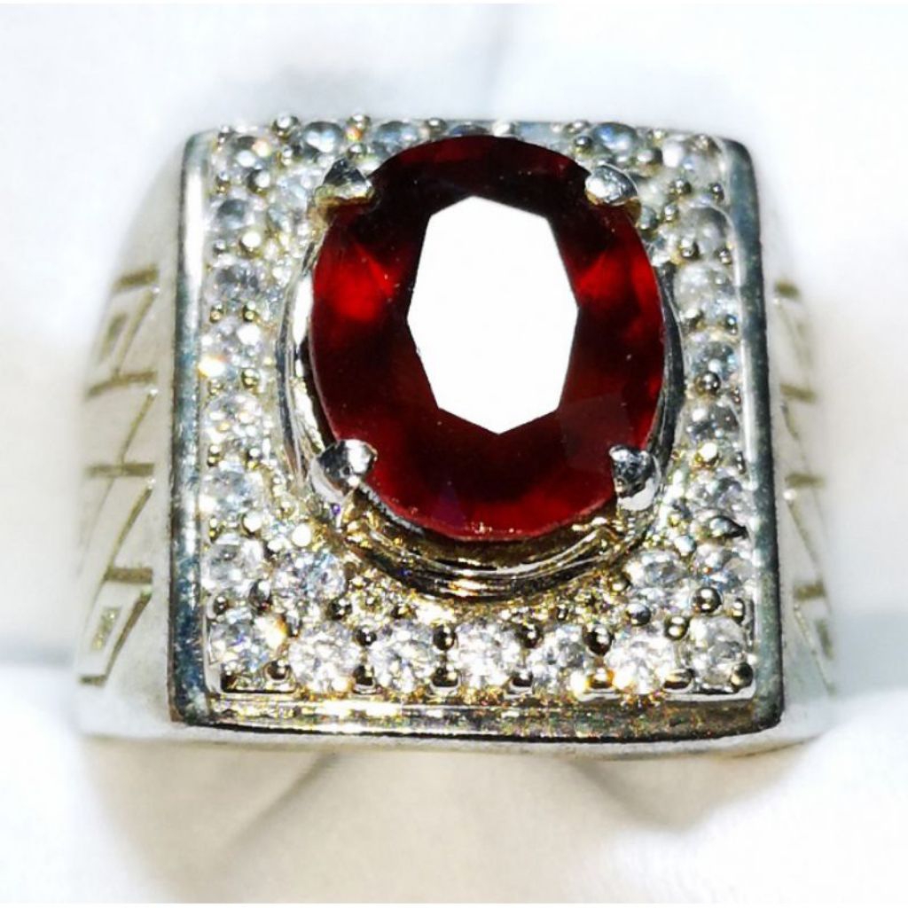 Natural cincin permata Hessonite garnet ceylon Srilanka