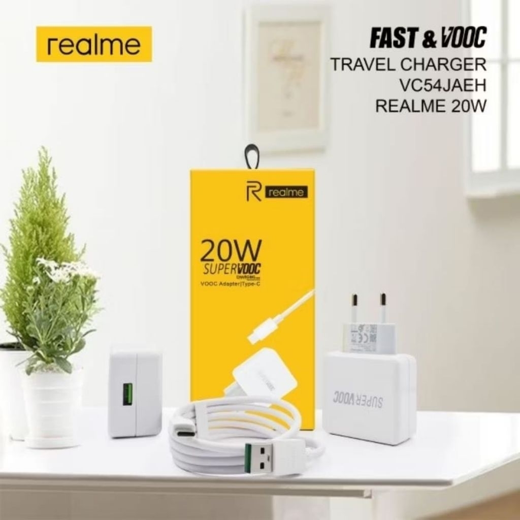Realme / Travel Charger Cashan Max Premium 99% Realme 20W Fast Charging DART - Micro USB & Type C