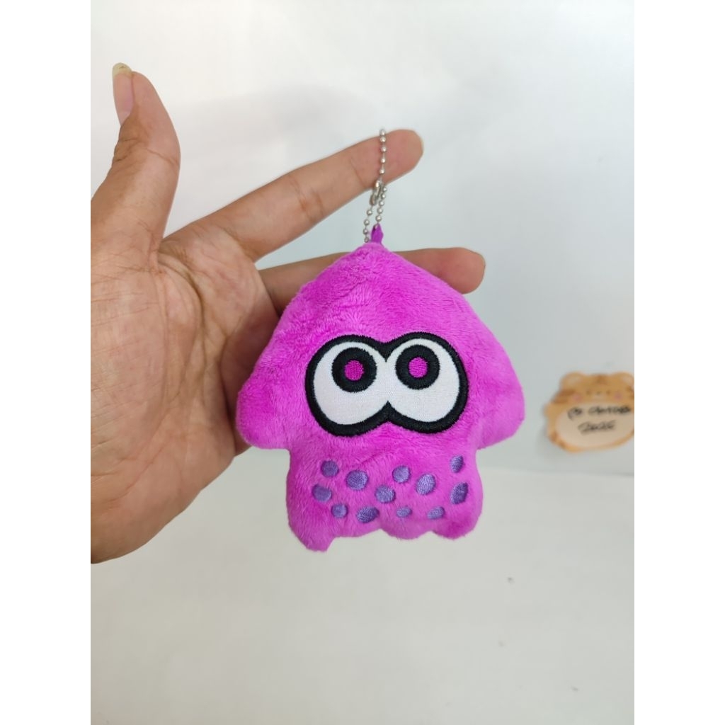 boneka Splatoon pink mini keychain Nintendo