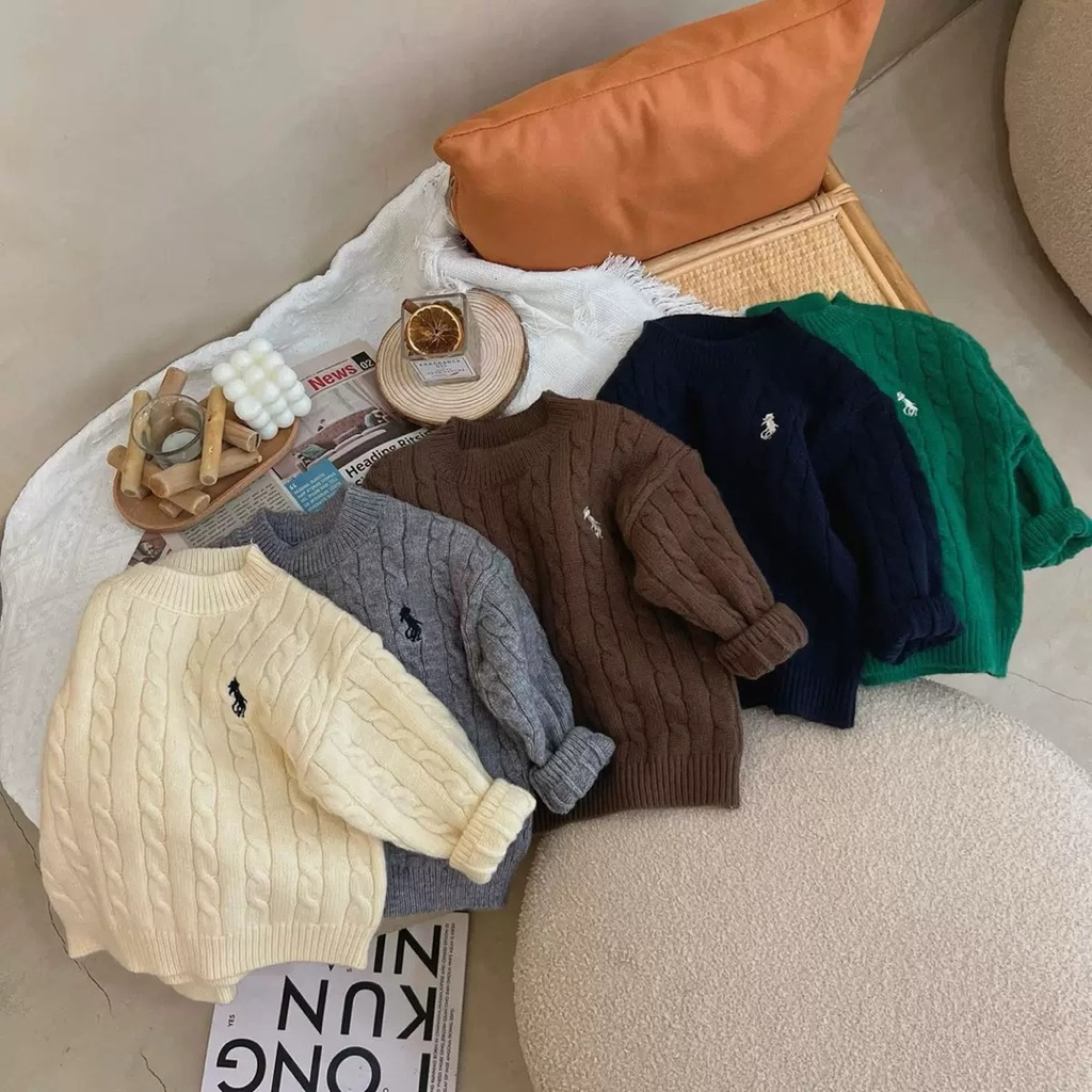 Bruno Knit Sweater/ Sweater Anak Laki Laki/ Baju Dingin Anak Laki Laki/ Sweater Rajut Anak Laki Laki