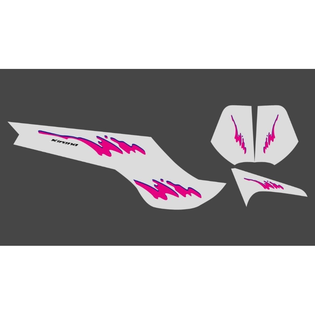 STRIPING STIKER TRANSPARAN KIRANA CUSTOM LIS MOTIF MOBIL KATANA