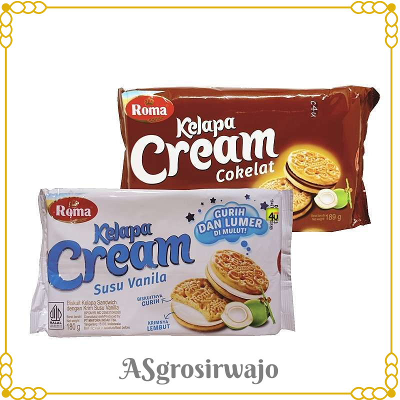Roma Kelapa Cream Cokelat Vanila Biskuit Gurih || Roma Kelapa Cream Biskuit Susu Kelapa Pilihan