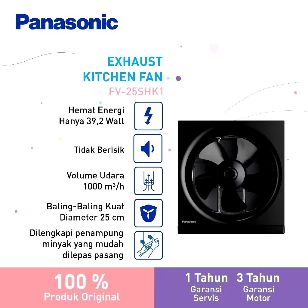 PANASONIC Exhaust Kitchen Fan 25SHKA Exhaust Dapur