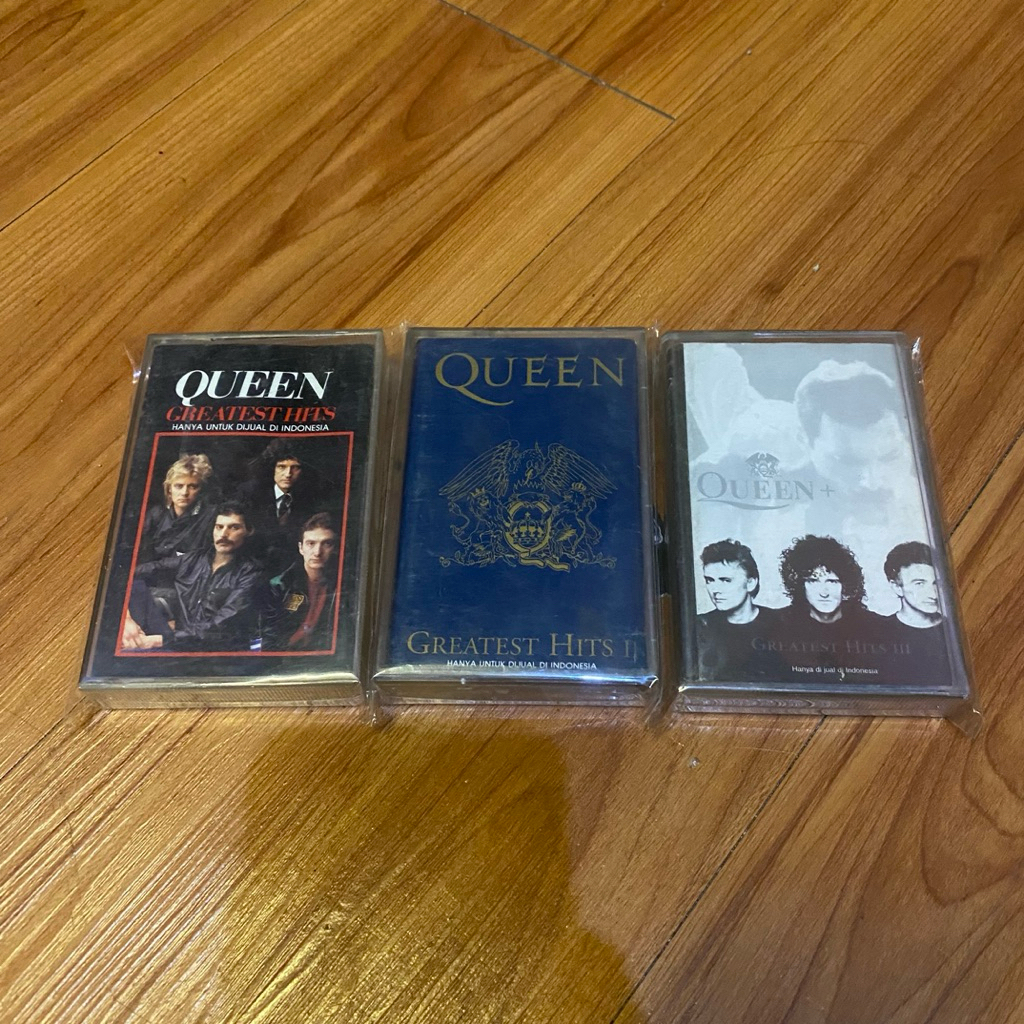 kaset original queen greatest hits I, II, III