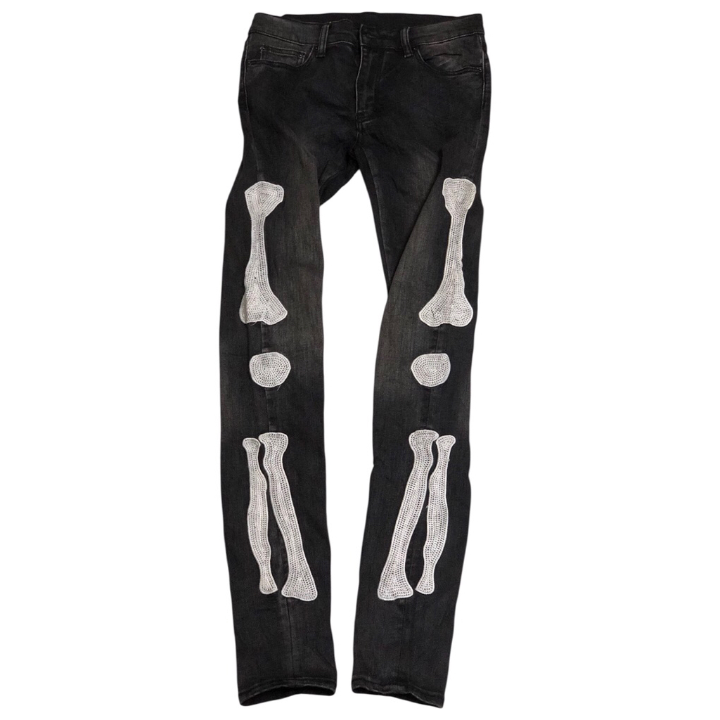 ‼️URGENT SALE‼️Mnml skeleton denim jeans / mnml pants / mnml bone denim jeans