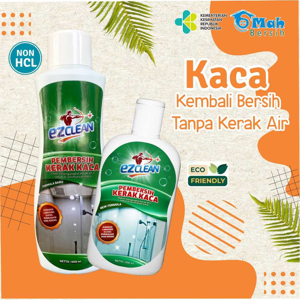EZ Clean Pembersih Kerak Kaca Ampuh Glass Cleaner Pembersih Jamur Kaca Kamar Mandi Tanpa HCL