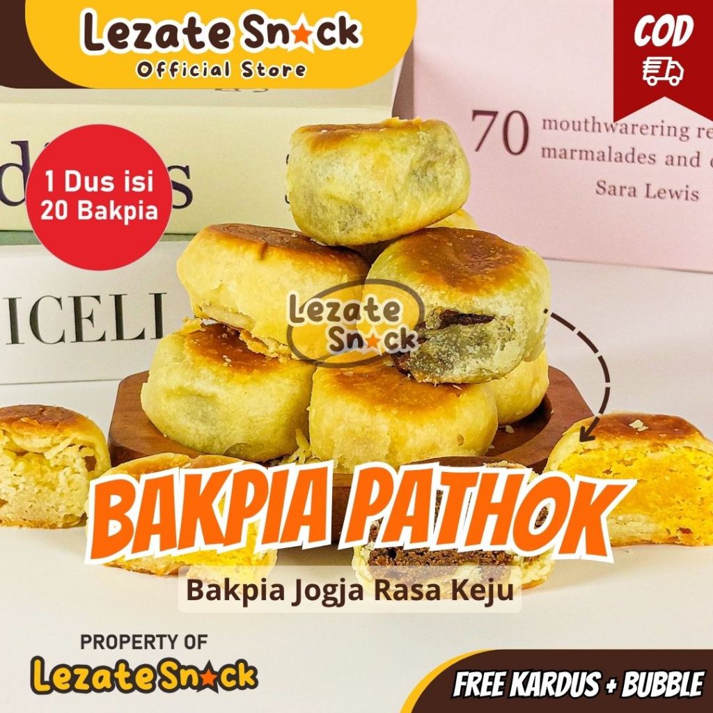 Bakpia Pathok Asli Jogja isi 20 PCS Rasa Keju Bakpia Premium Enak Murah / Bakpia Basah Khas Jogja Ba