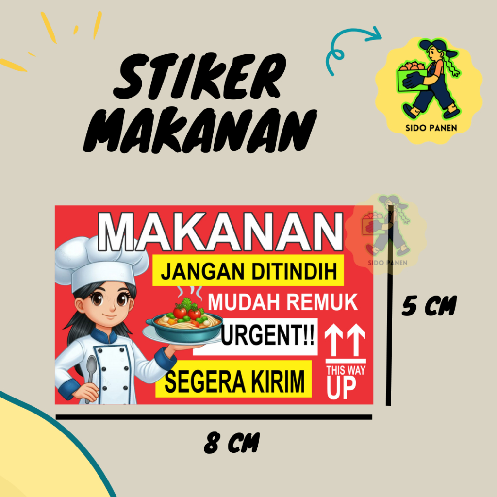 STIKER LABEL PENGIRIMAN/STIKER FRAGILE MAKANAN/STIKER PENGIRIMAN OLSHOP 500 pcs/roll