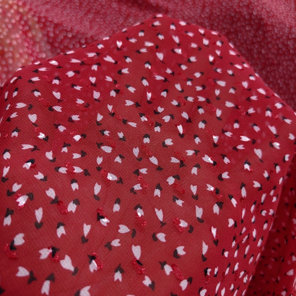 KAIN SIFON URAGIRI PREMIUM MOTIF BUNGA KECIL - KAIN SIFON RUBIAH MOTIF KEMBANG KECIL - KAIN SIFON EM