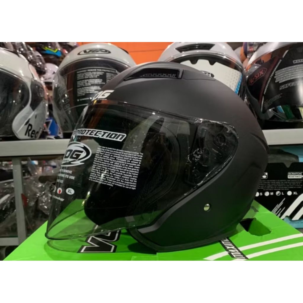 HELM VOG V1 BLAK DOFF PULL WARNA ORIGINAL