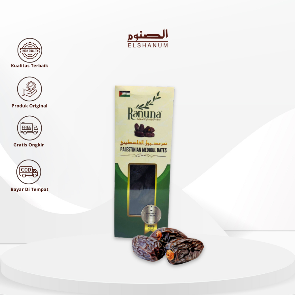 Medjool Palestine RANUNA 500gr / Kurma Medjool Palestine Jumbo Premium /  alelal store