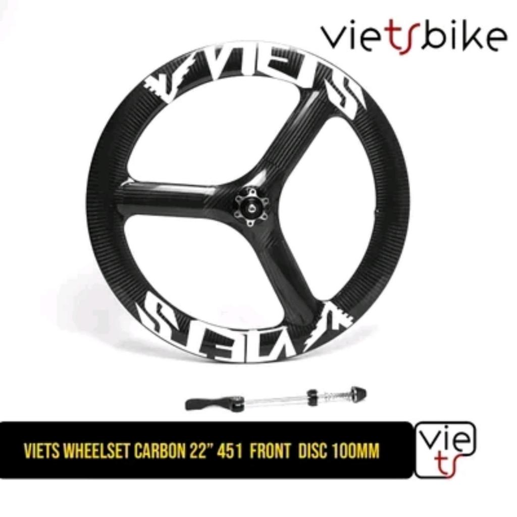 Viets Carbon Front Wheelset 22 Inch 3 Spoke