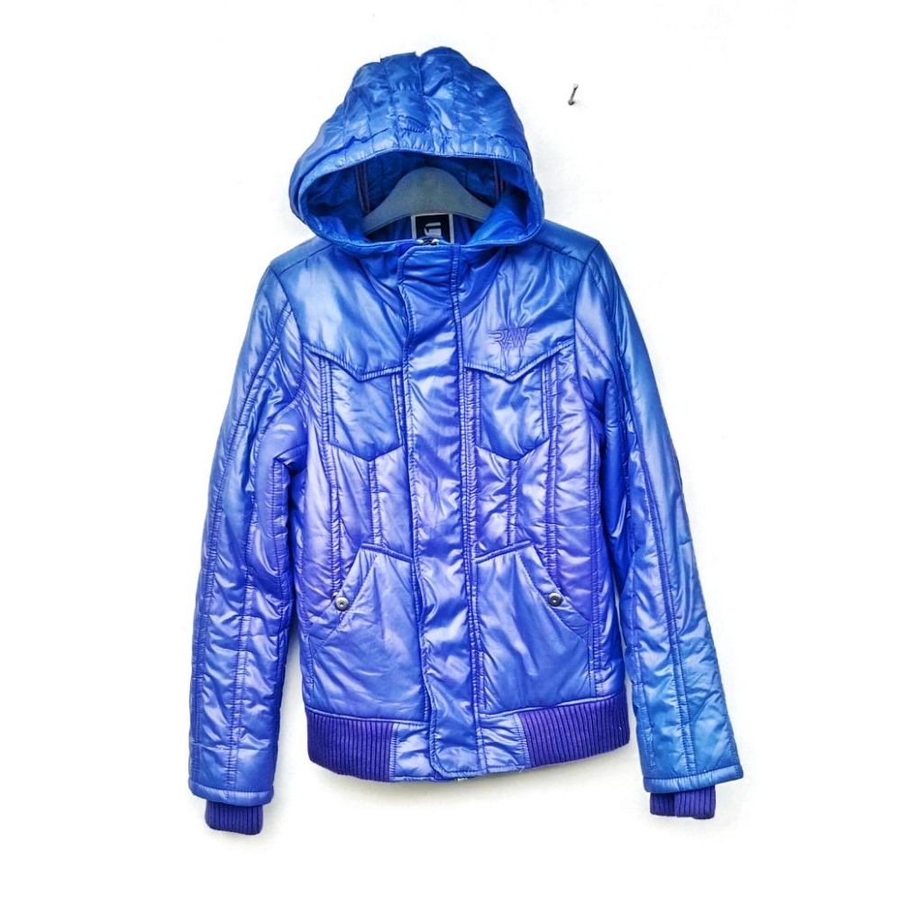 JAKET BOMBER HOODIE TEBAL(g-star raw)size S(second)