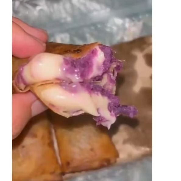 LUMPIA UBI UNGU LUMER KEJU COKLAT FROZEN