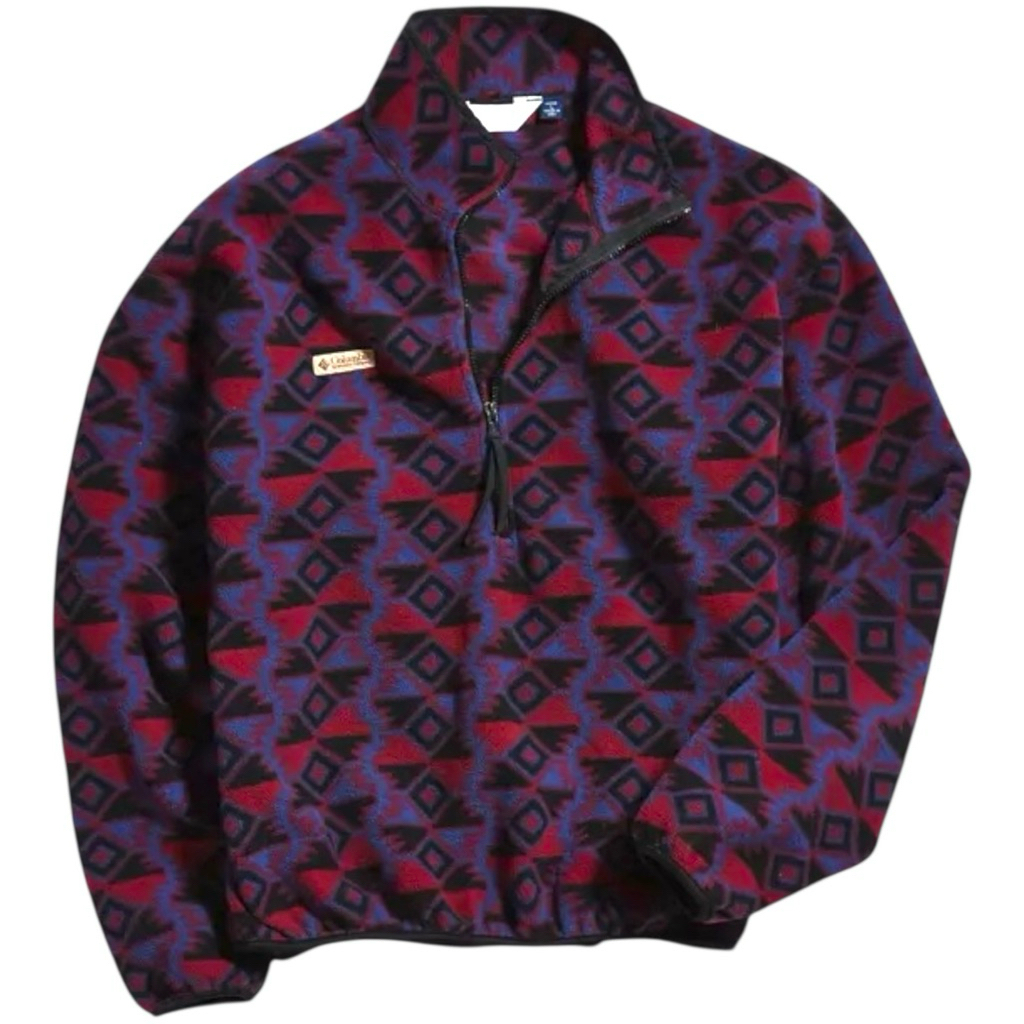 Vintage Columbia Purple Multi Polar Fleece Jacket