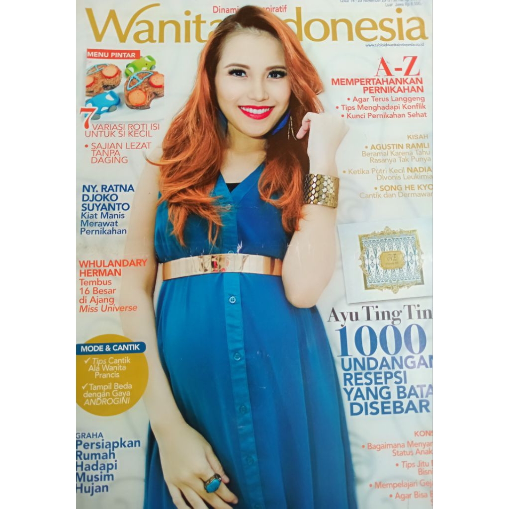 Tabloid Wanita Indonesia Tahun 2013 Cover Ayu Rosmalinah (Pra Unggulan Gadsam'2006)
