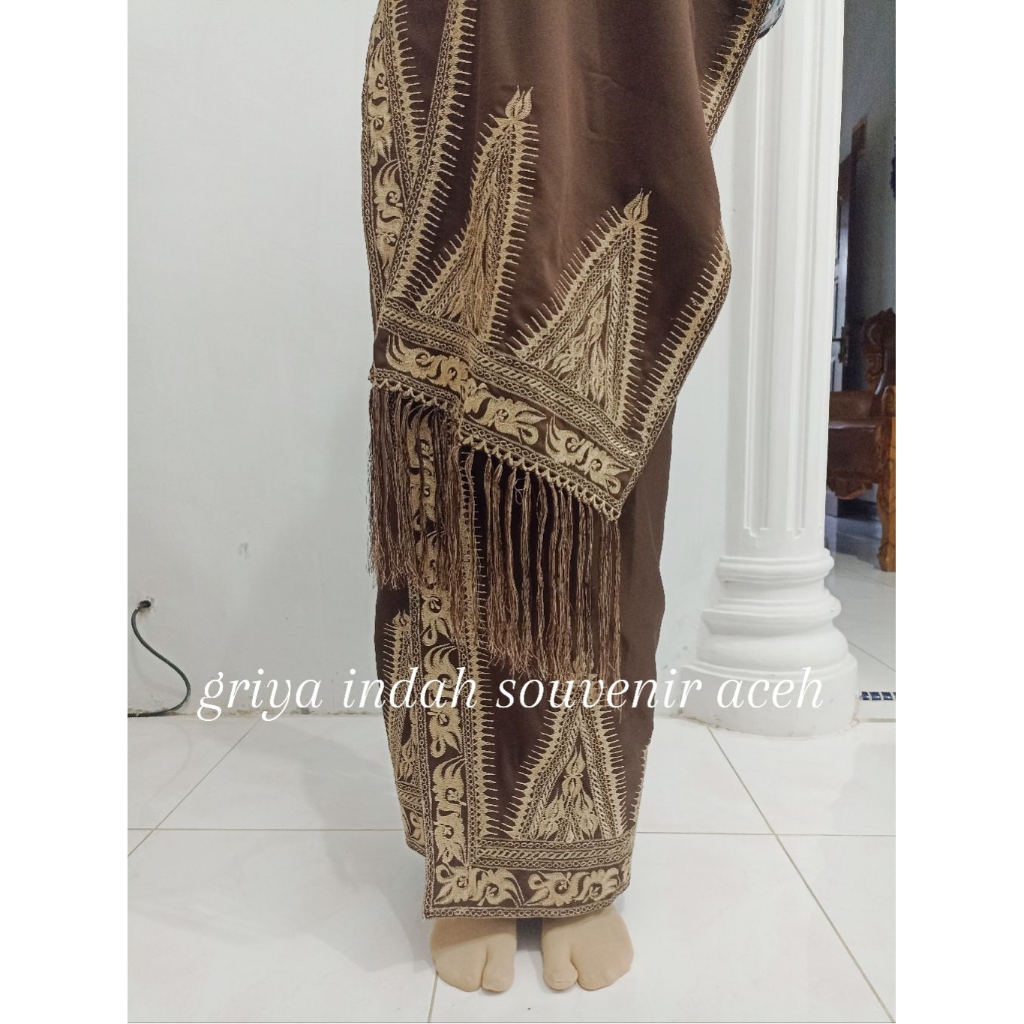 kain songket aceh motif pucuk rebung unicolor