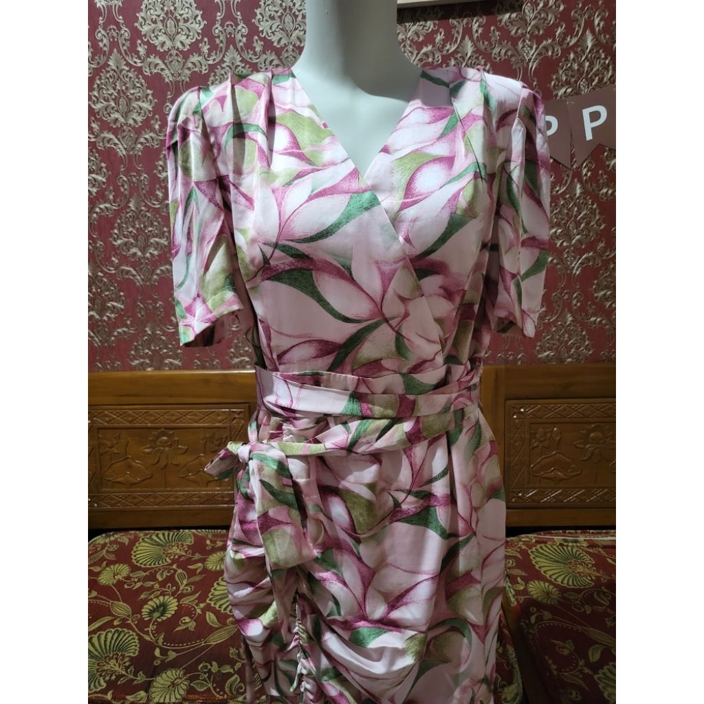 dress satin pink
