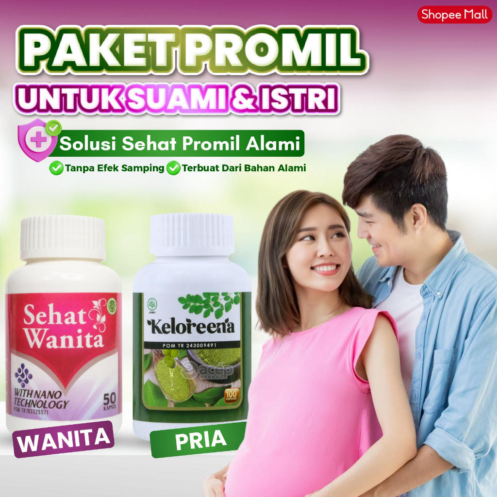 Obat Promil Sehat Wanita Keloreena Penyubur Sperma Pengntal Sperma Penyubur BPOM & Halal MUI
