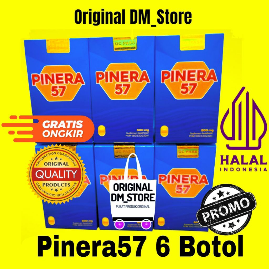 Pinera57 100% ORIGINAL 1 Box OBAT STROKE KOLESTEROL JANTUNG ASAM URAT PINERA 57 ASLI Original