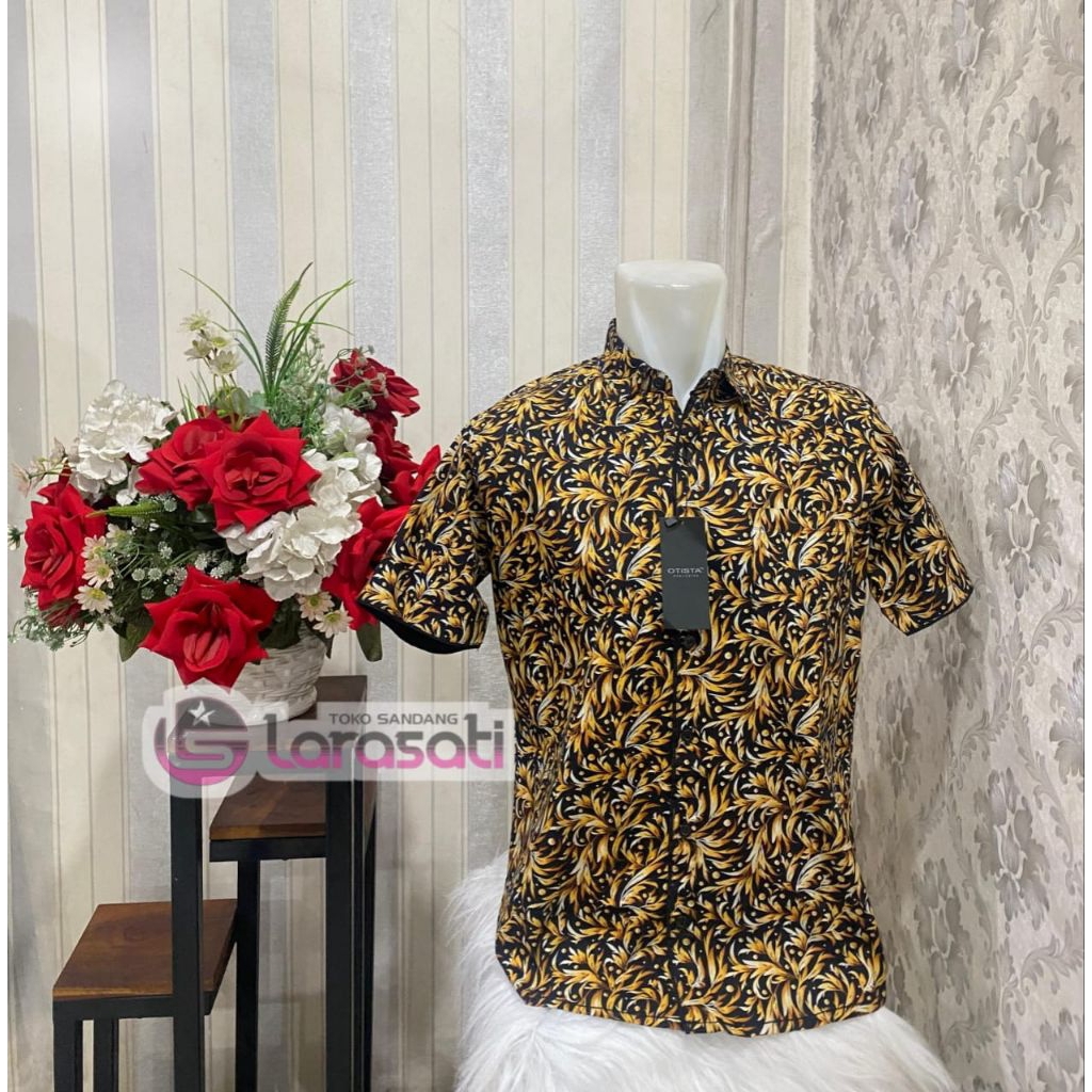 kemeja batik OTISTA lengan pendek/kemeja batik kekinian/kemeja batik trendy/