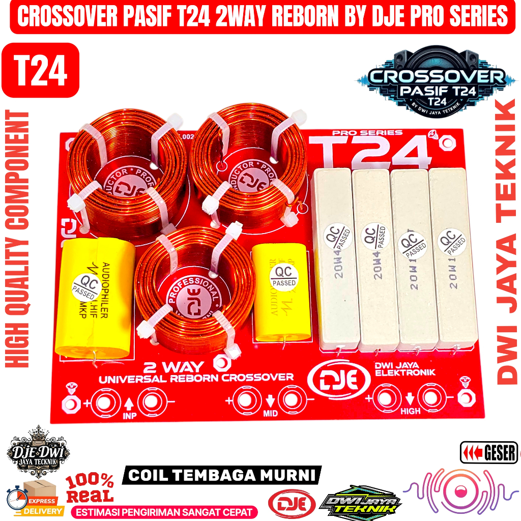 Crossover pasif T24 Untuk Box T24 T24N Original DJE PRO SERIES