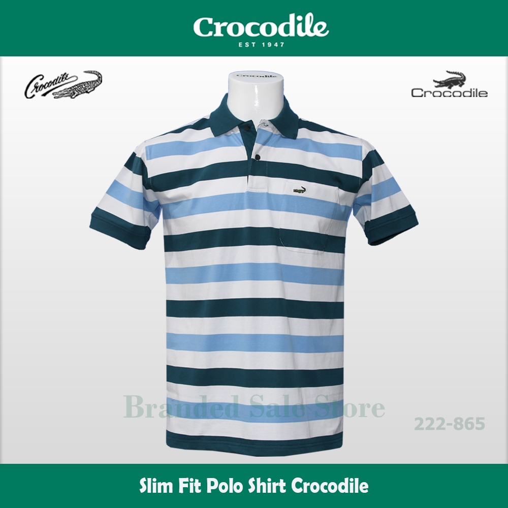 Baju Kaos  Kerah Pria - Slim Fit Men Polo Shirt Original CROCODILE 222-865-26