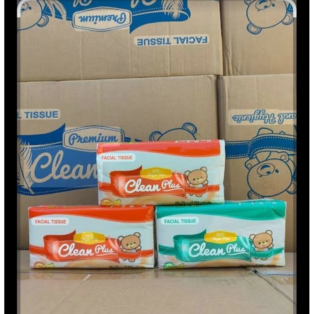 TISU CLEAN PLUS 180sheet 2ply - paket 10pcs
