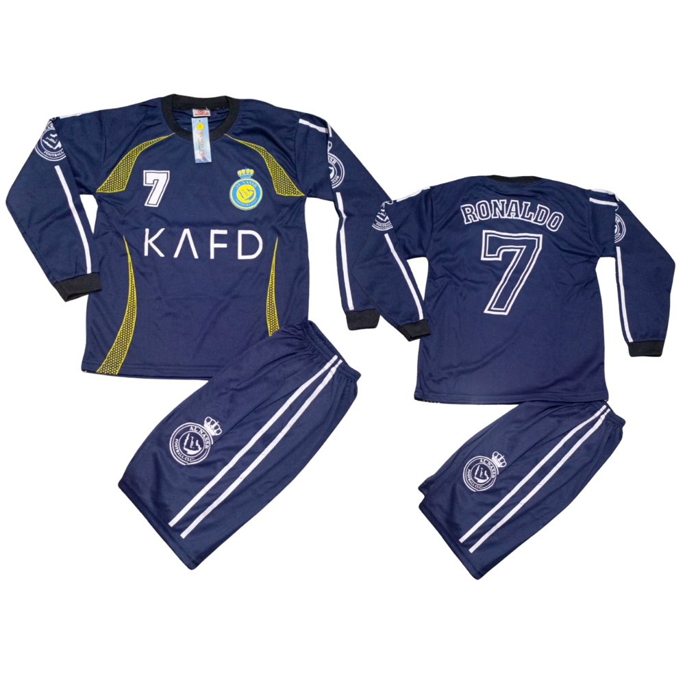 Setelan baju sepakbola kiper alnasr away/ baju kiper ronaldo/ baju kiper sepakbola anak laki laki