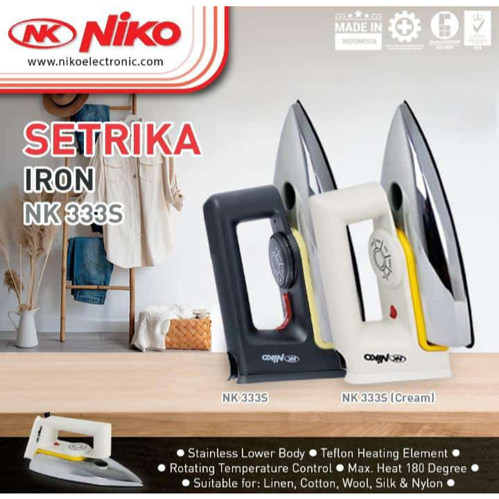 Setrika Niko NK-333S Dry Iron NK 333 S SETRIKA NIKO TAHAN LENGKET SETRIKA NIKO MURAH