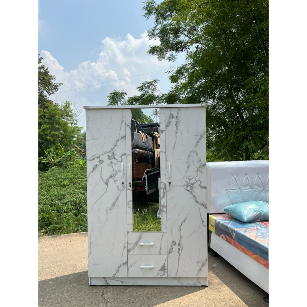 LEMARI PAKAIAN PINTU 3 //Lemari rz partikel