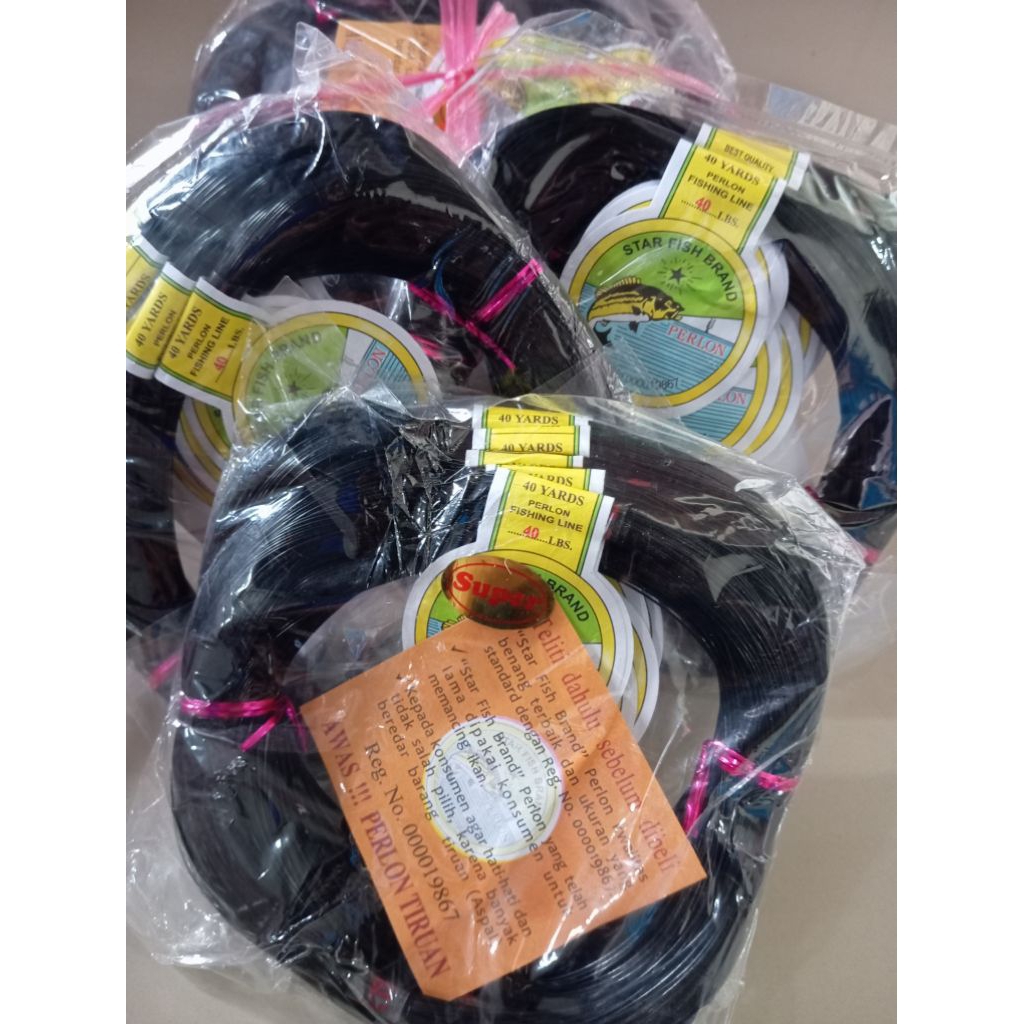 SENAR PANCING PERLON HITAM  No. 25lbs, 30lbs, 40lbs