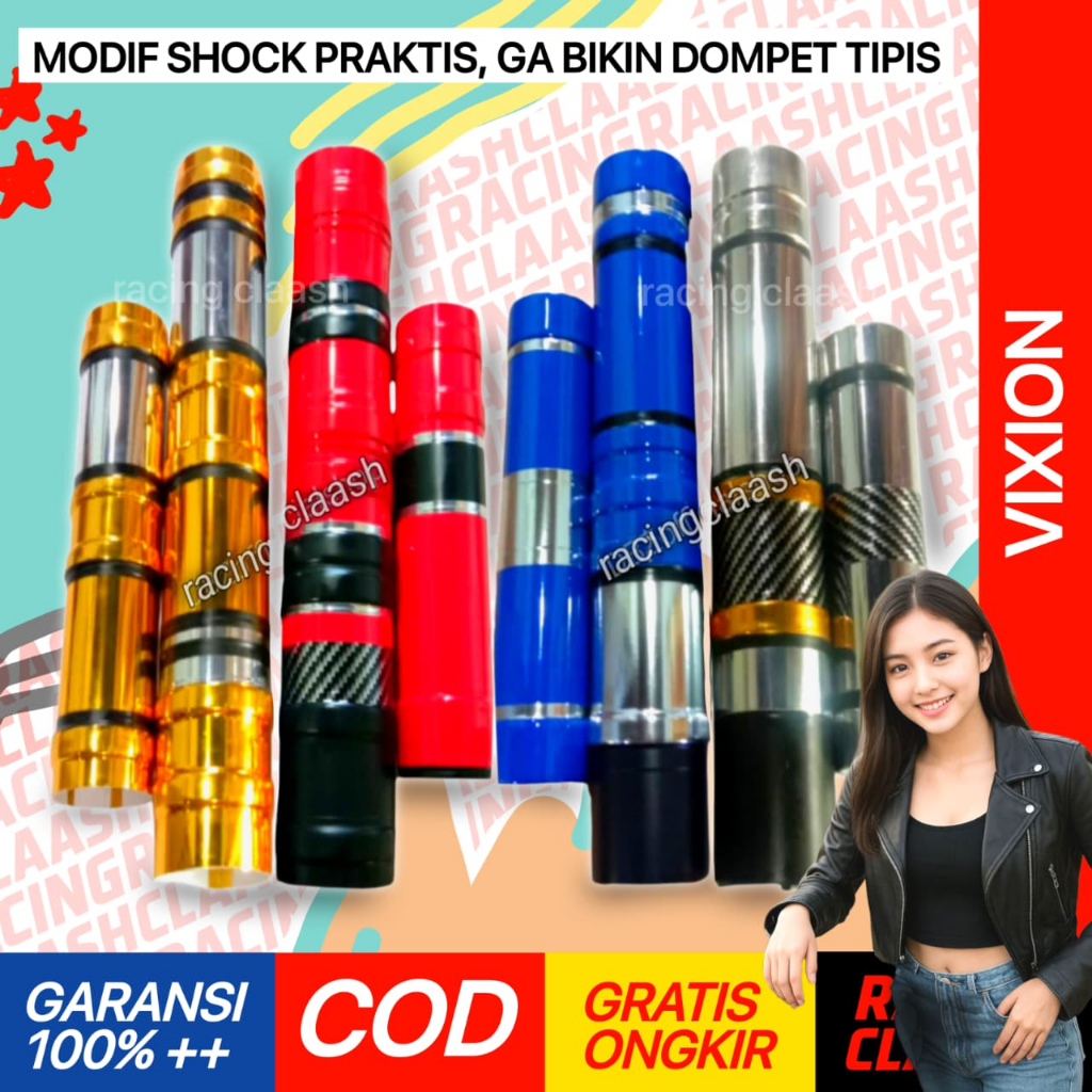 Racing Claash Cover Shock Depan Vixion Cover Sok Skok Sock Depan Vixion R Nva Nvl All Old New K1V