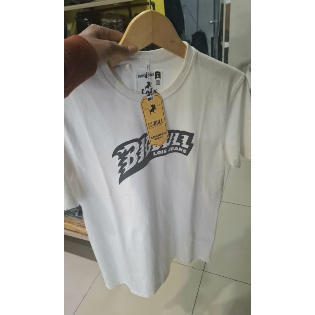 kaos Lois 100% Original bahan katun white size L