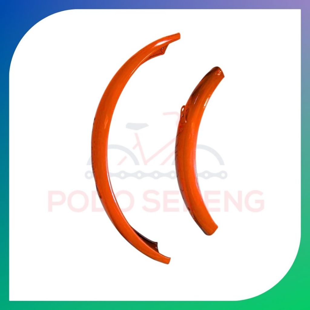 Spakbor Sepeda CTB Ukuran 12"/16"/18" Sepasang Slebor Fender Sepeda Mini Kota Anak Besi